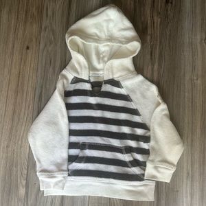Burt's Bees Baby Terry Cloth Striped Hooded Sweatshirt Size 18 months